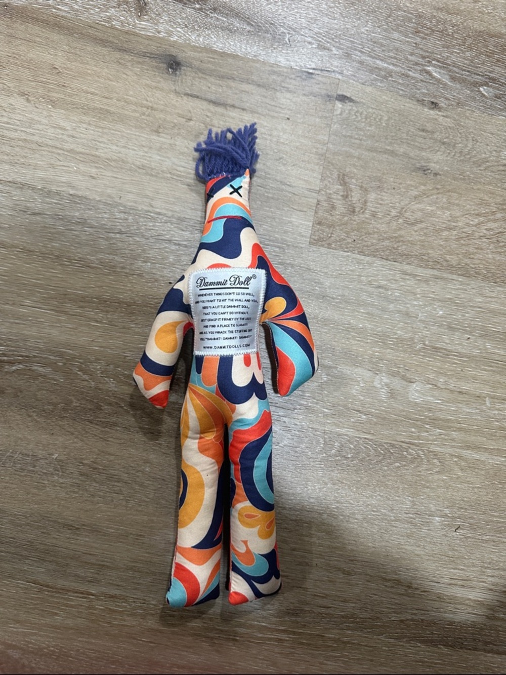 Retro Swirl Plush Stress Relief Doll in Multi-Color